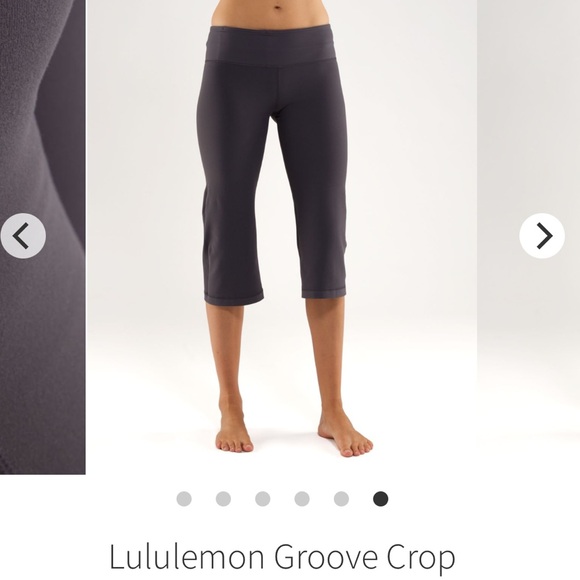 Lululemon Groove Crop Pant Reversible Gray/White/Heather Gray Size 2 NWOT New! - Picture 2 of 8